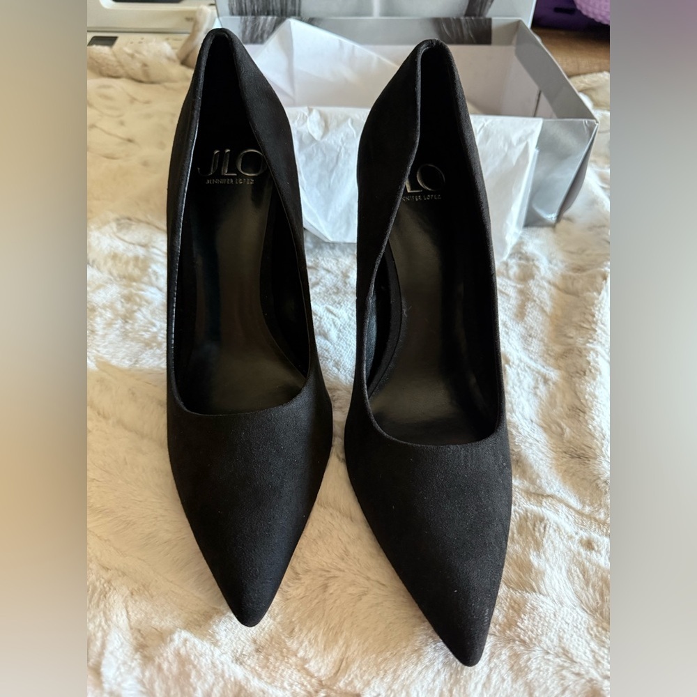 Jennifer Lopez Shoes Jlo Parlow 2 Jeweled Black Pump Heels. Size 9 — image 5 of 8
